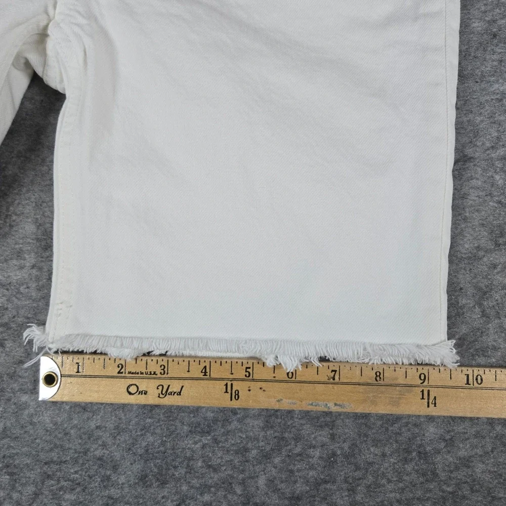Everlane Womens White The Cheeky Long Short Denim Cutoff Shorts 25